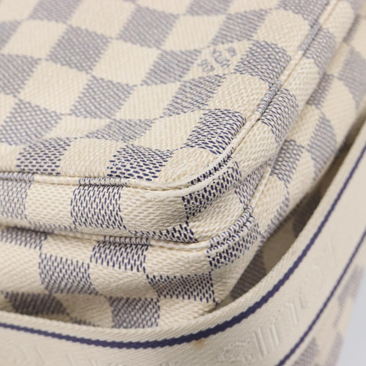 LOUIS VUITTON Damier Azur Naviglio Shoulder Bag N51189 LV Auth 210826V