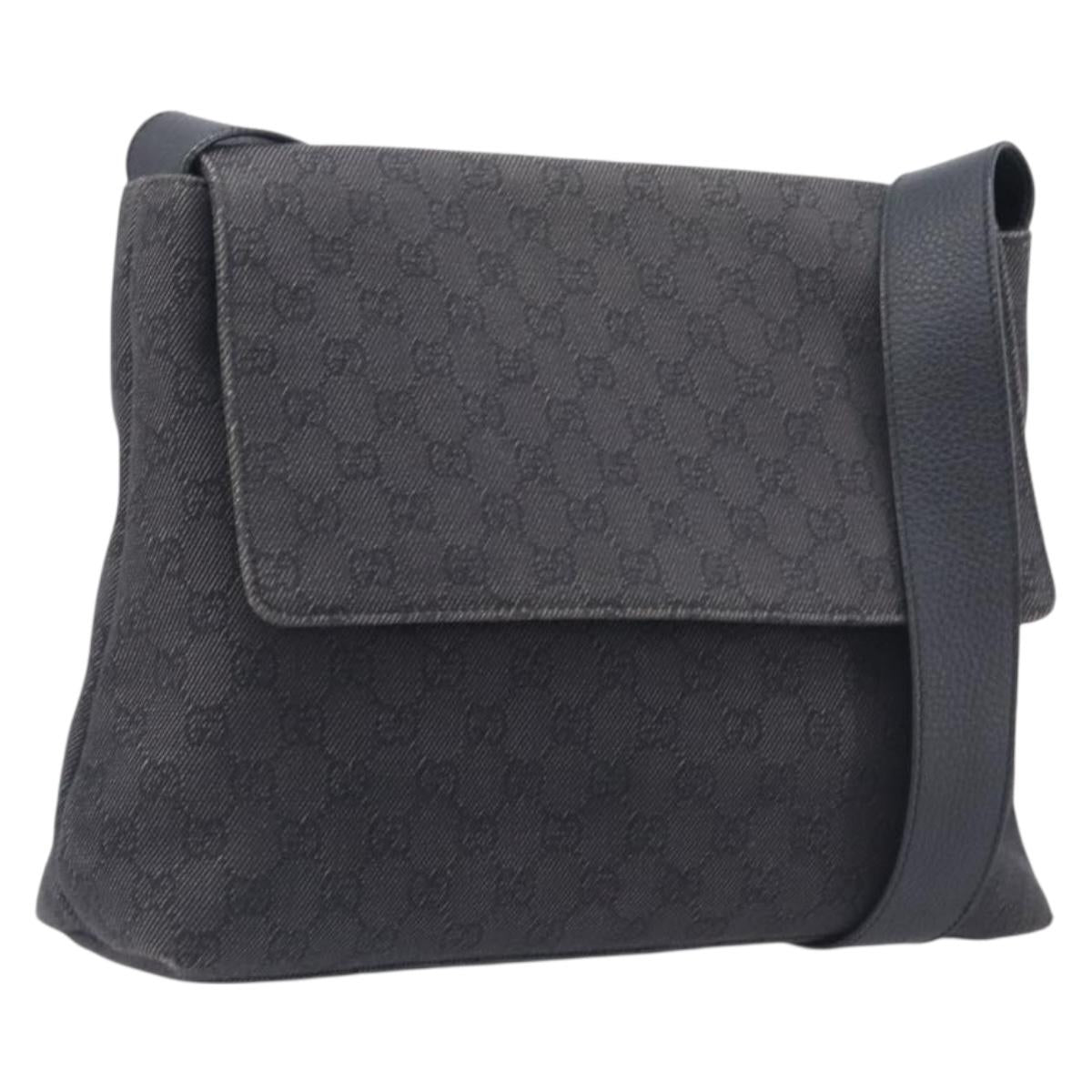 GUCCI GG Canvas Shoulder Bag Outlet Black 272351 Auth 210829A
