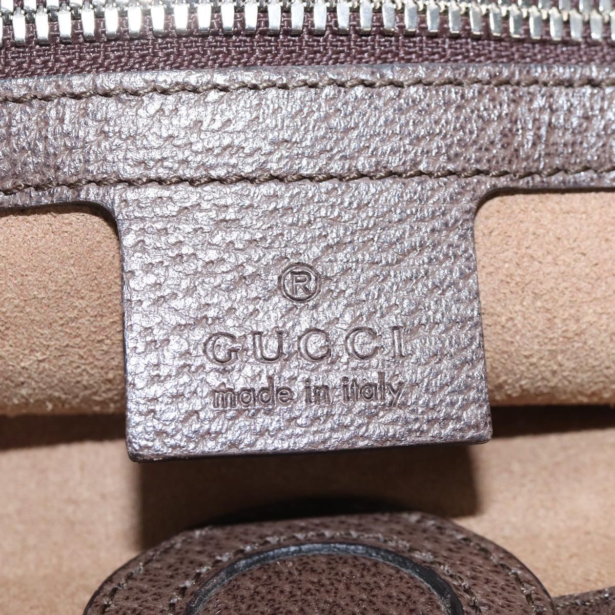 GUCCI GG Supreme Tote Bag PVC 2way Beige Silver 450950 Auth 210831M