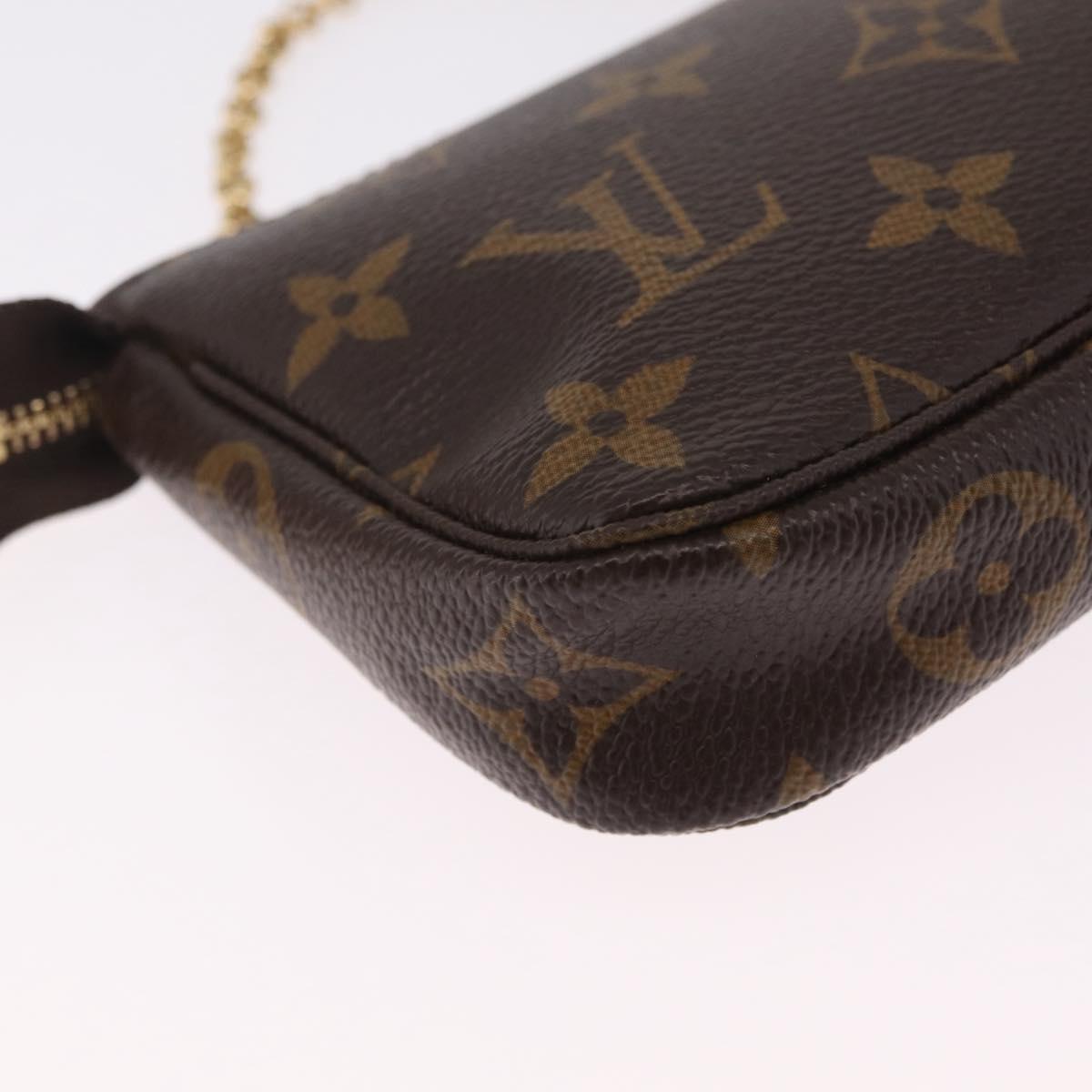 LOUIS VUITTON Monogram Bag print Mini Pochette Accessoires M60245 Auth 210835SAM