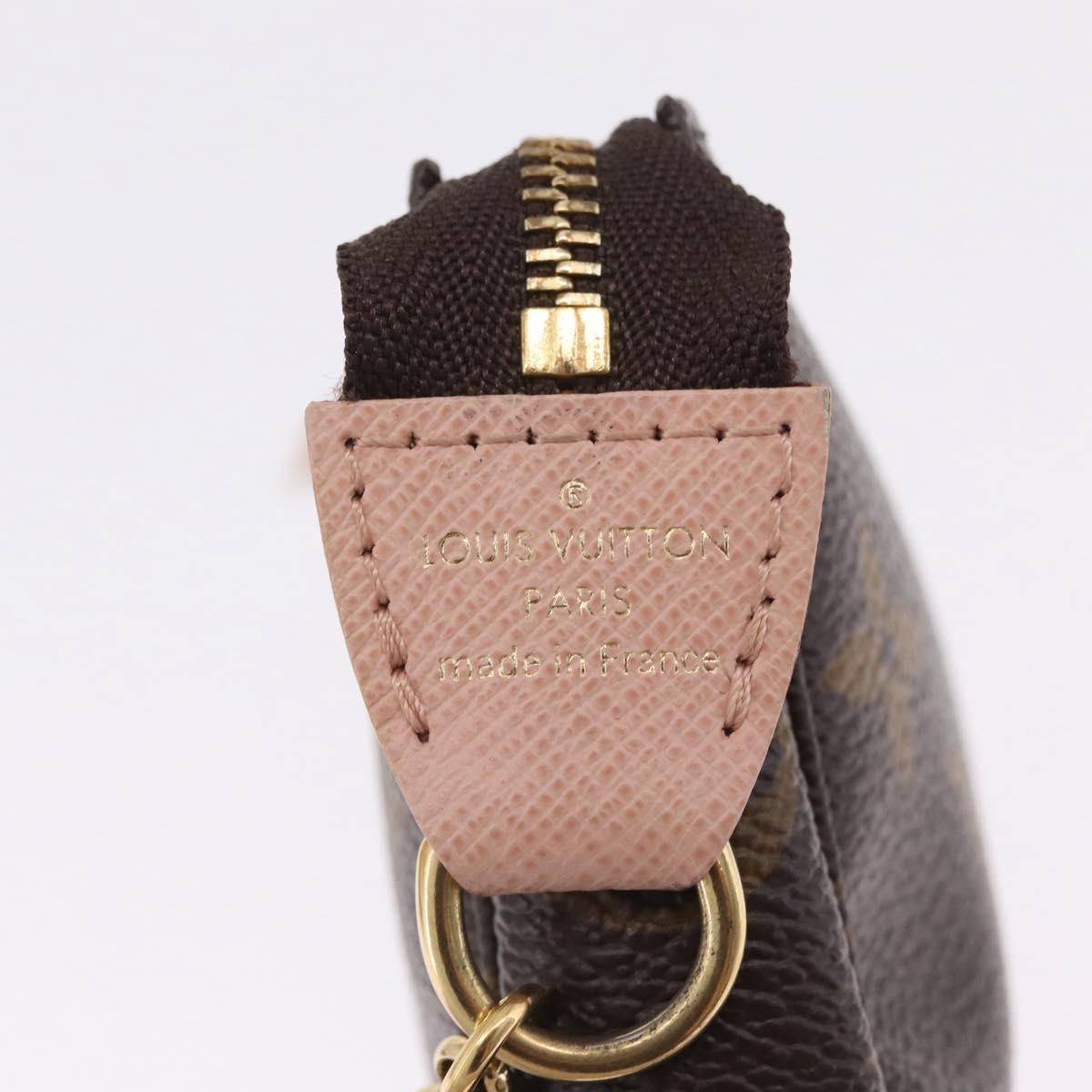 LOUIS VUITTON Monogram Bag print Mini Pochette Accessoires M60245 Auth 210835SAM