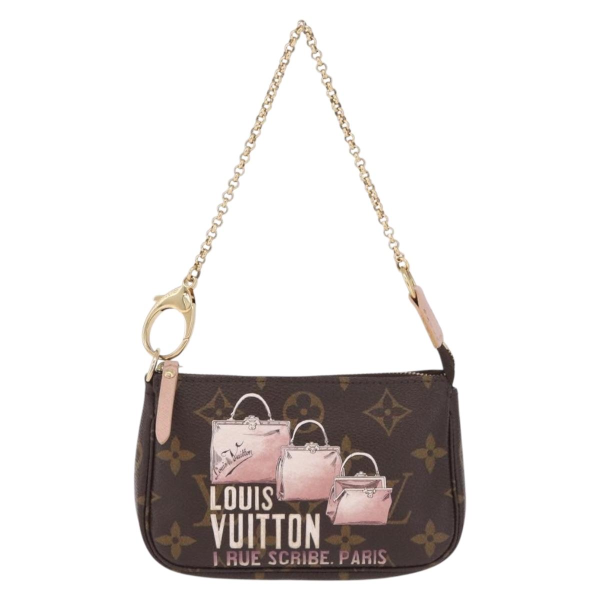LOUIS VUITTON Monogram Bag print Mini Pochette Accessoires M60245 Auth 210835SAM
