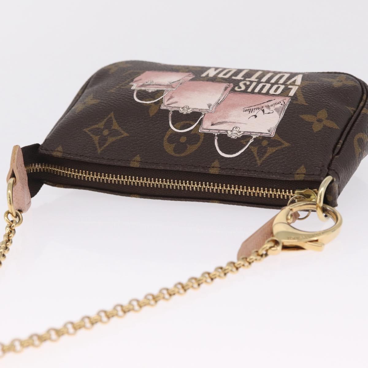 LOUIS VUITTON Monogram Bag print Mini Pochette Accessoires M60245 Auth 210835SAM