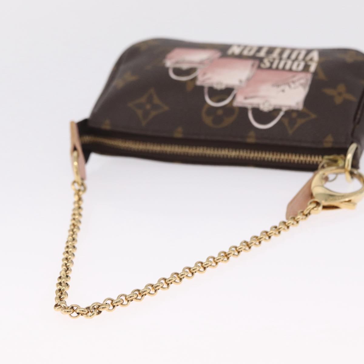 LOUIS VUITTON Monogram Bag print Mini Pochette Accessoires M60245 Auth 210835SAM