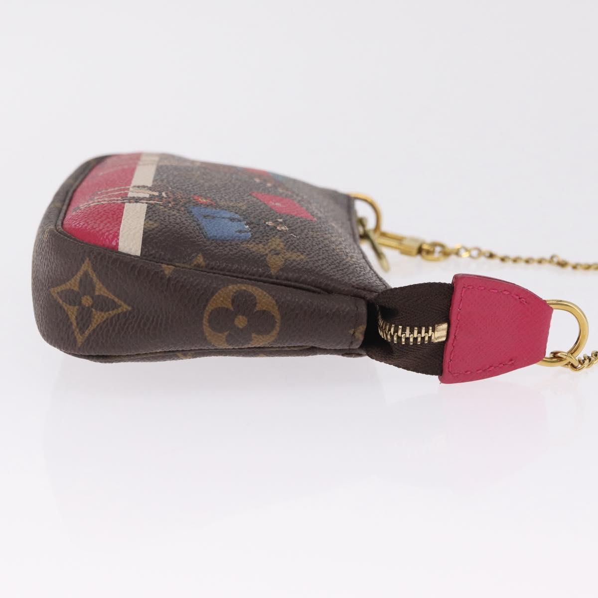 LOUIS VUITTON Monogram Giraffe Mini Pochette Accessoires M62087 Auth 210836SAM