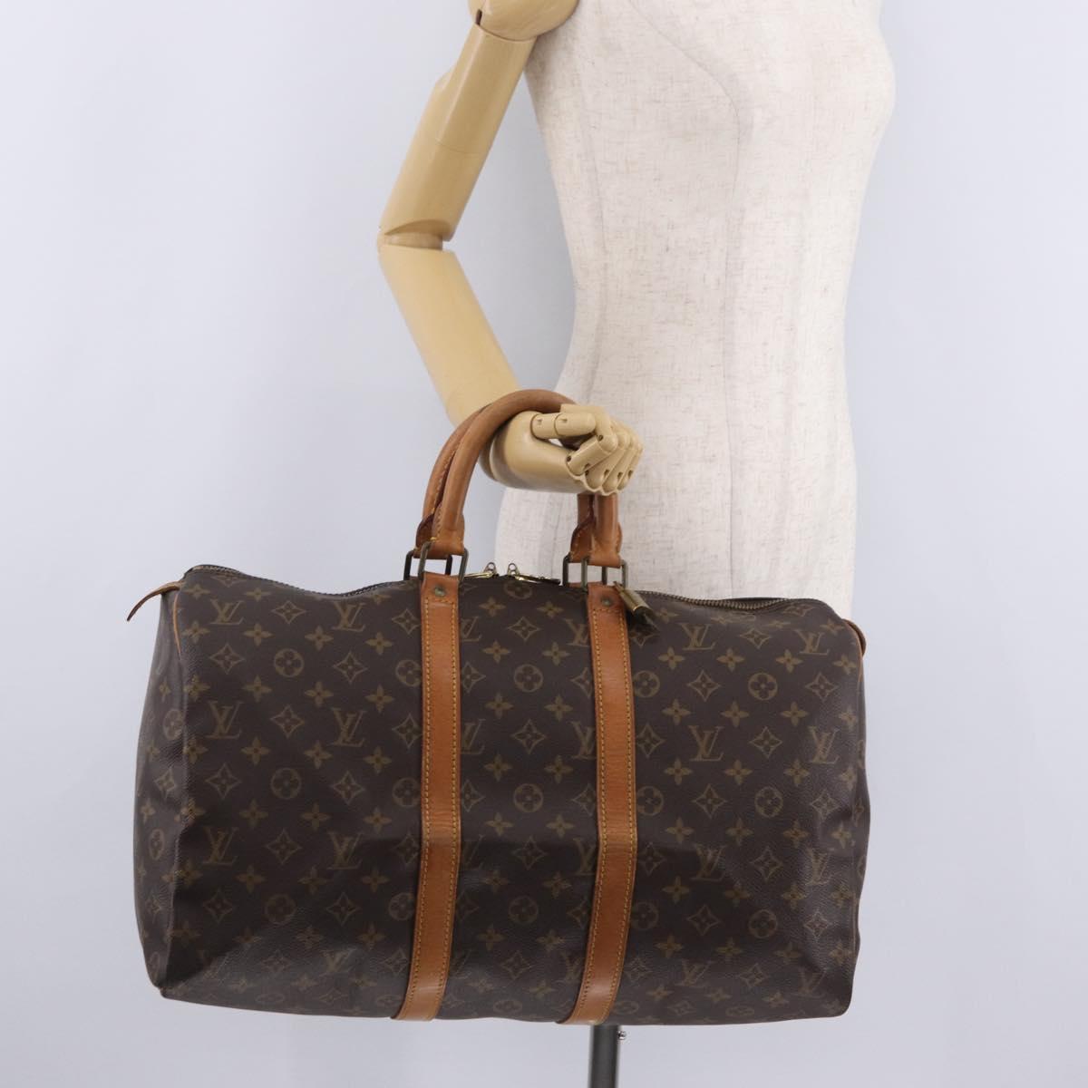 LOUIS VUITTON Monogram Keepall 45 Boston Bag M41428 LV Auth 210838A