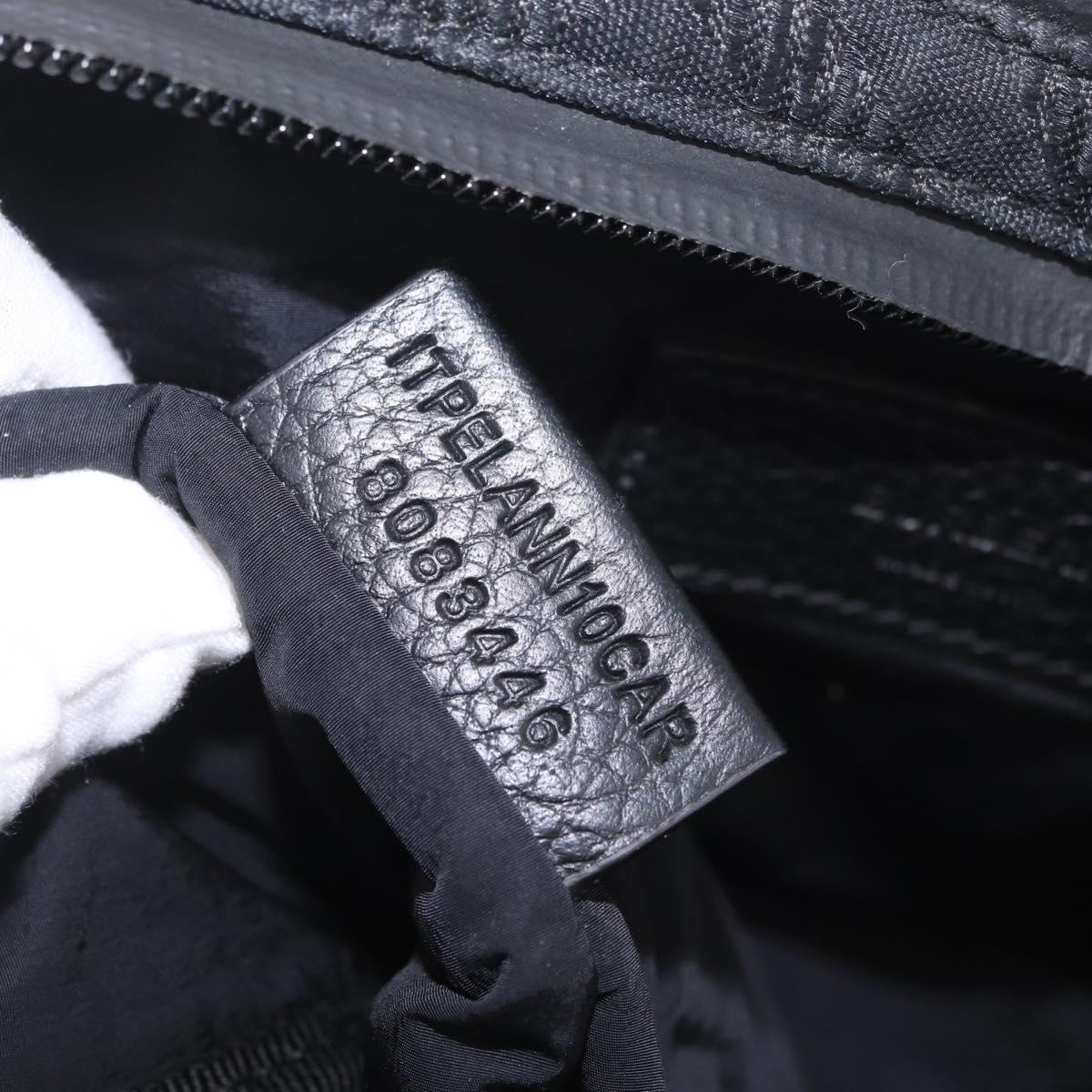 BURBERRY Body Bag Nylon Black Silver Auth 210845A