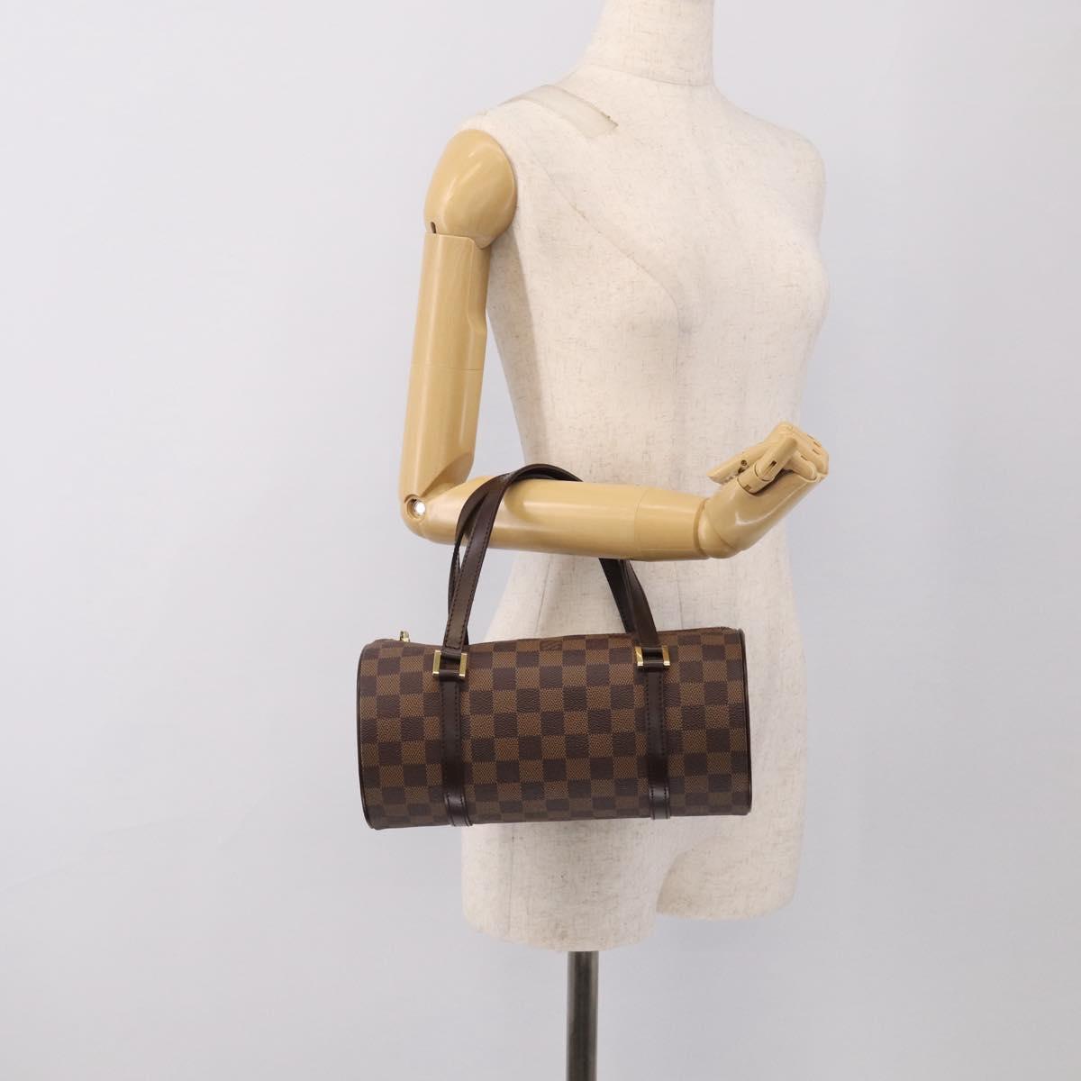 LOUIS VUITTON Damier Ebene Papillon 26 Hand Bag N51304 LV Auth 210847V