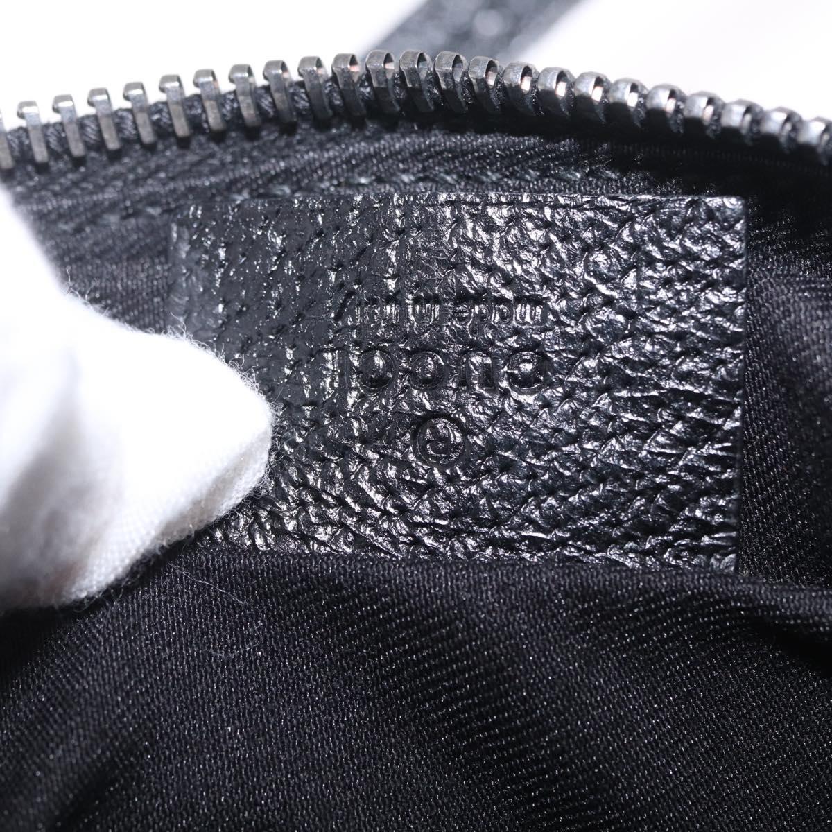 GUCCI GG Canvas Shoulder Bag Black Silver 120975 Auth 210848
