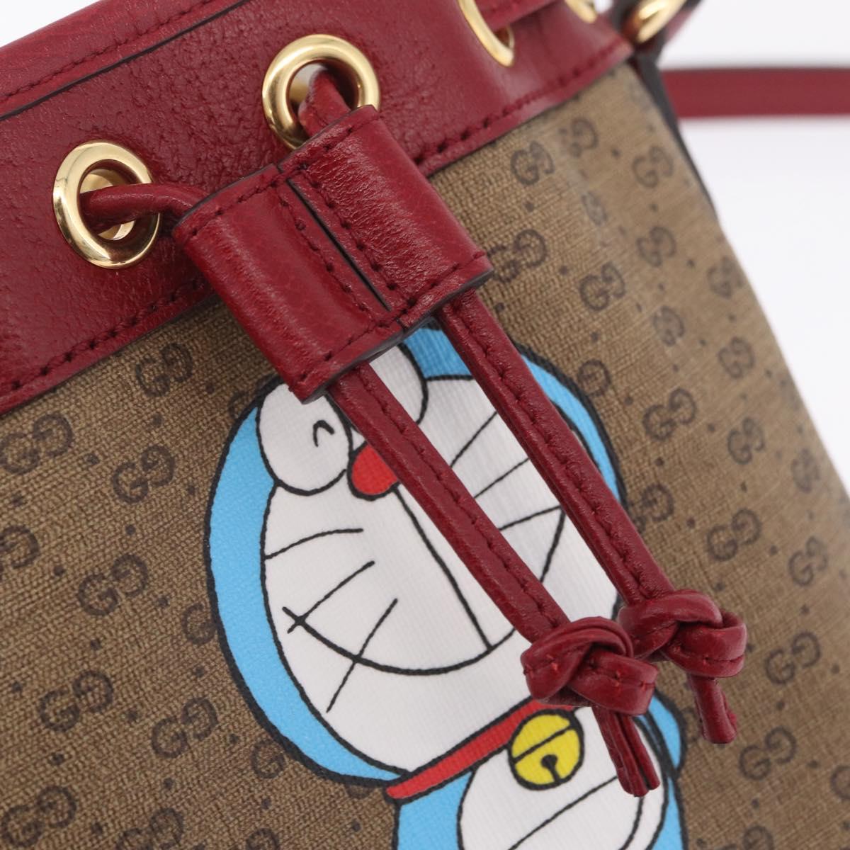 GUCCI Micro GG Supreme Fujiko Pro Shoulder Bag PVC Beige 647801 Auth 210850M