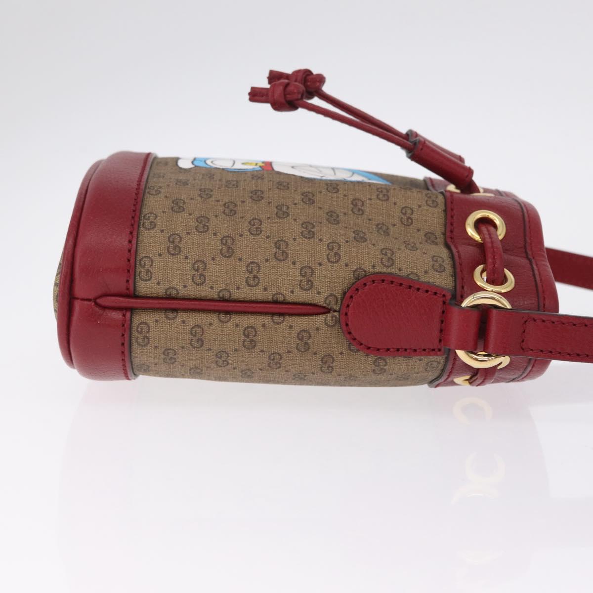 GUCCI Micro GG Supreme Fujiko Pro Shoulder Bag PVC Beige 647801 Auth 210850M