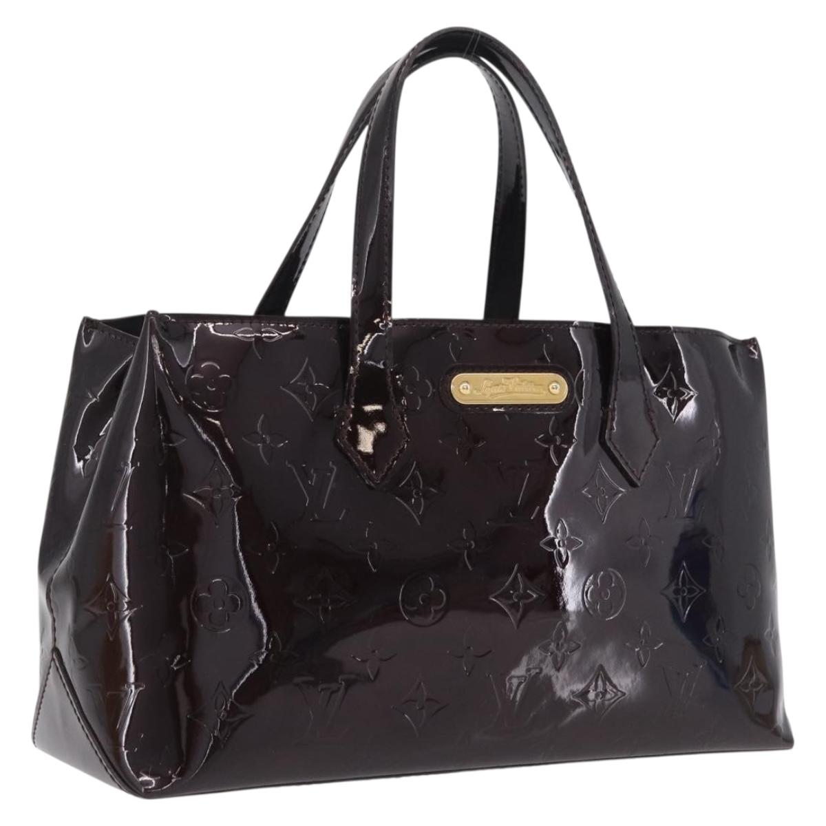 LOUIS VUITTON Monogram Vernis Wilshire PM Bag Amarante M93641 LV Auth 210858V