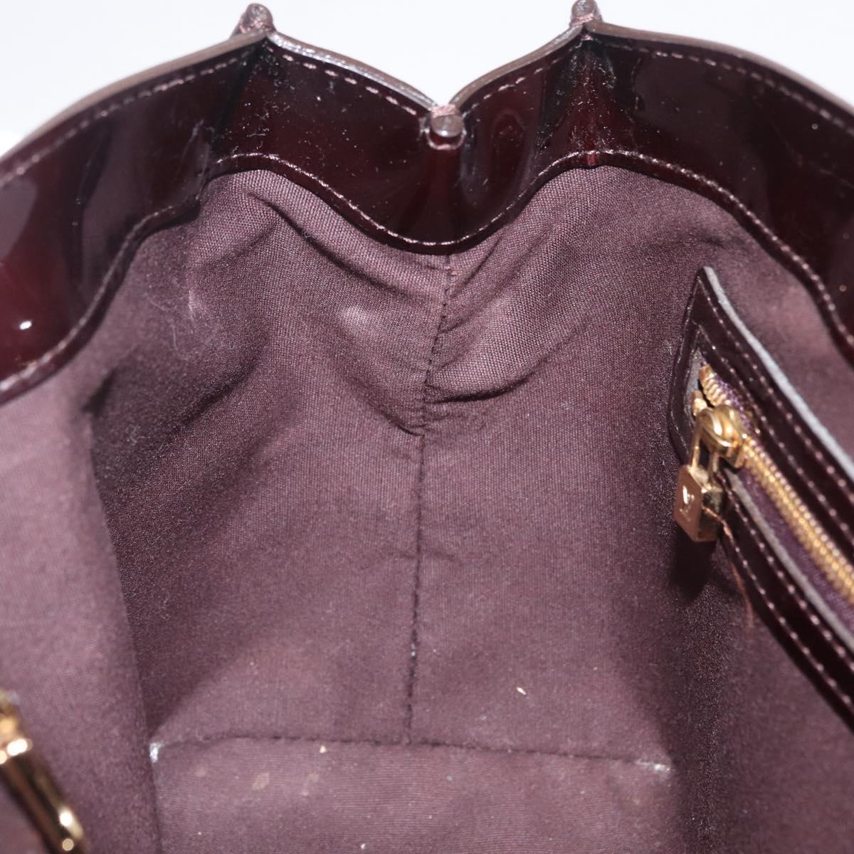 LOUIS VUITTON Monogram Vernis Wilshire PM Bag Amarante M93641 LV Auth 210858V