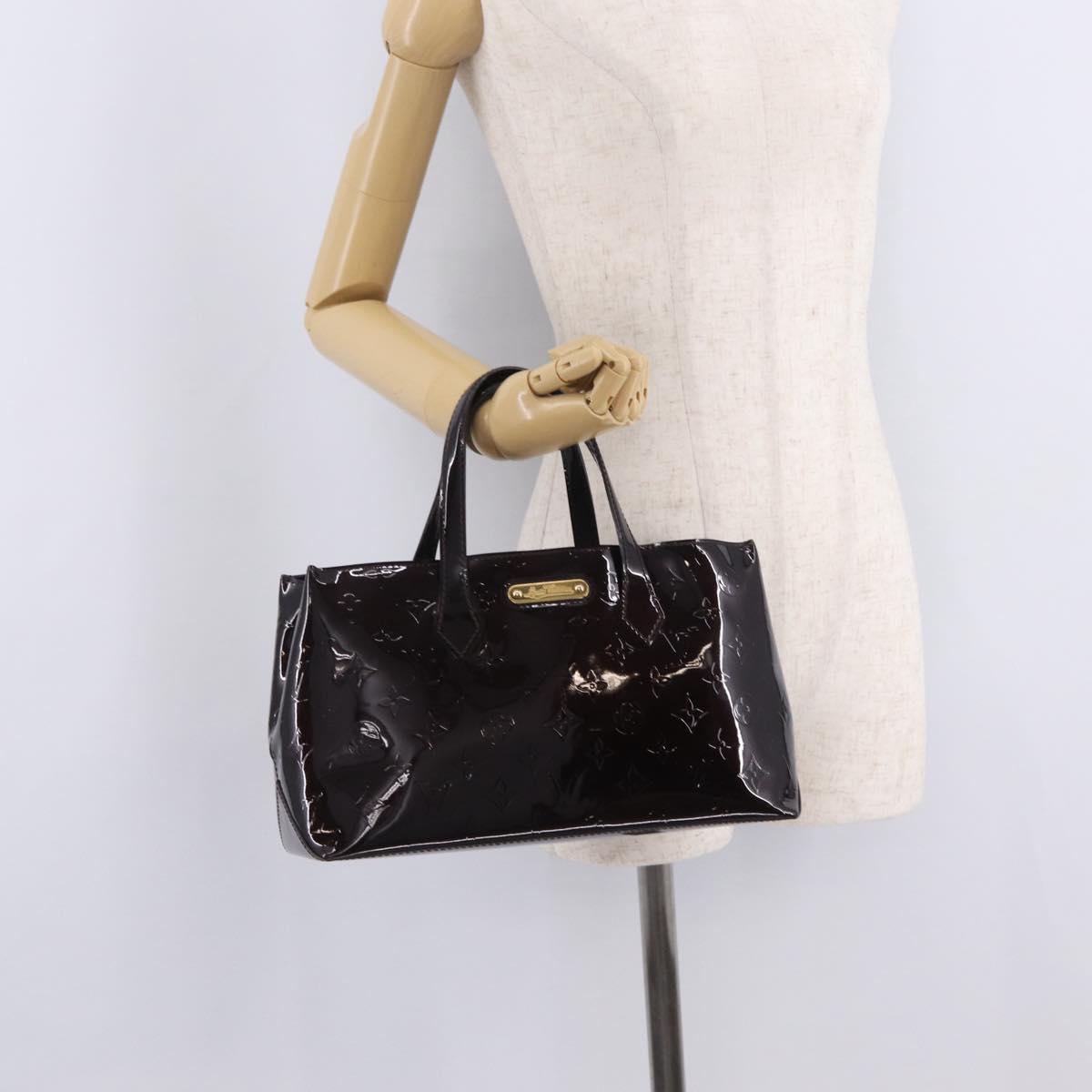 LOUIS VUITTON Monogram Vernis Wilshire PM Bag Amarante M93641 LV Auth 210858V