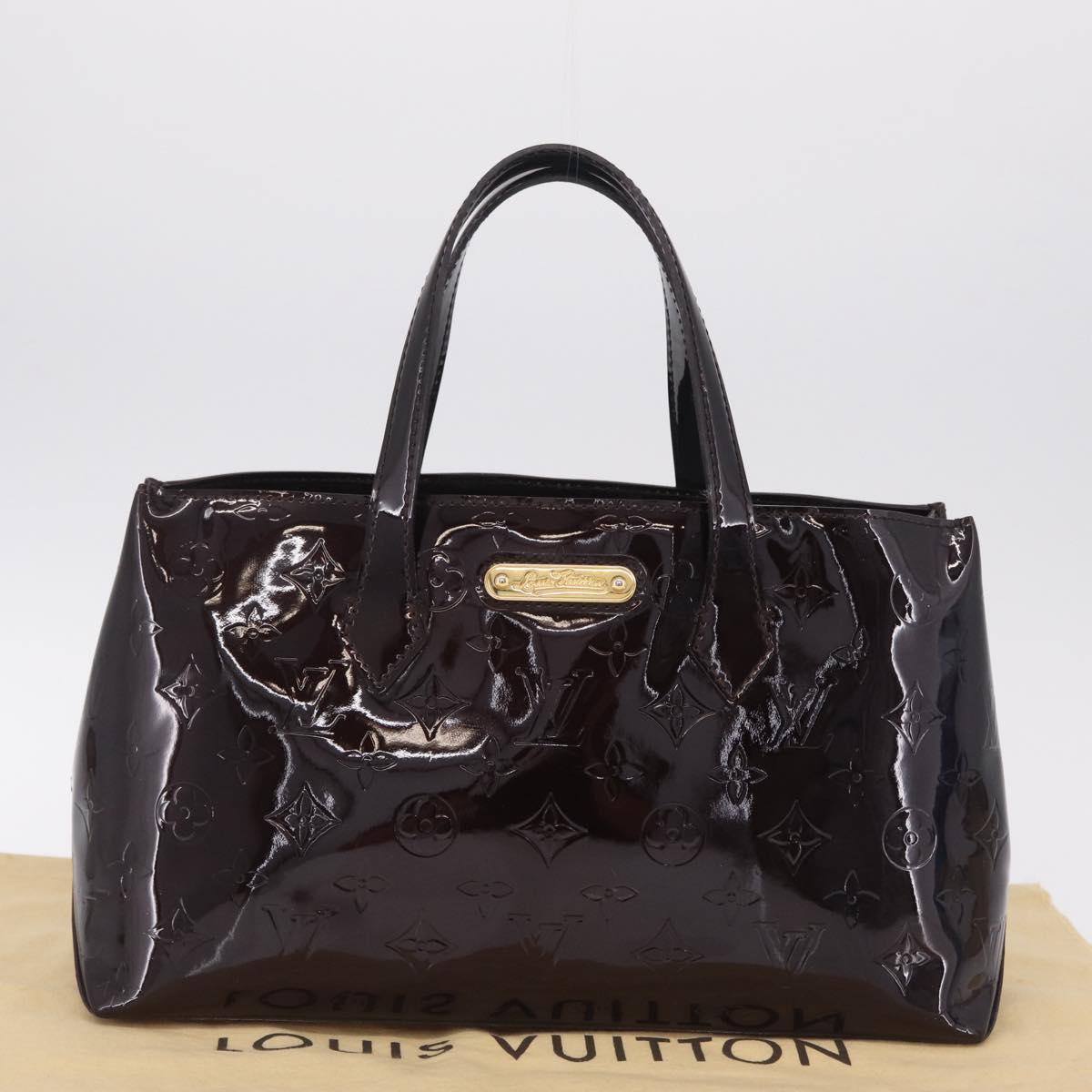 LOUIS VUITTON Monogram Vernis Wilshire PM Bag Amarante M93641 LV Auth 210858V