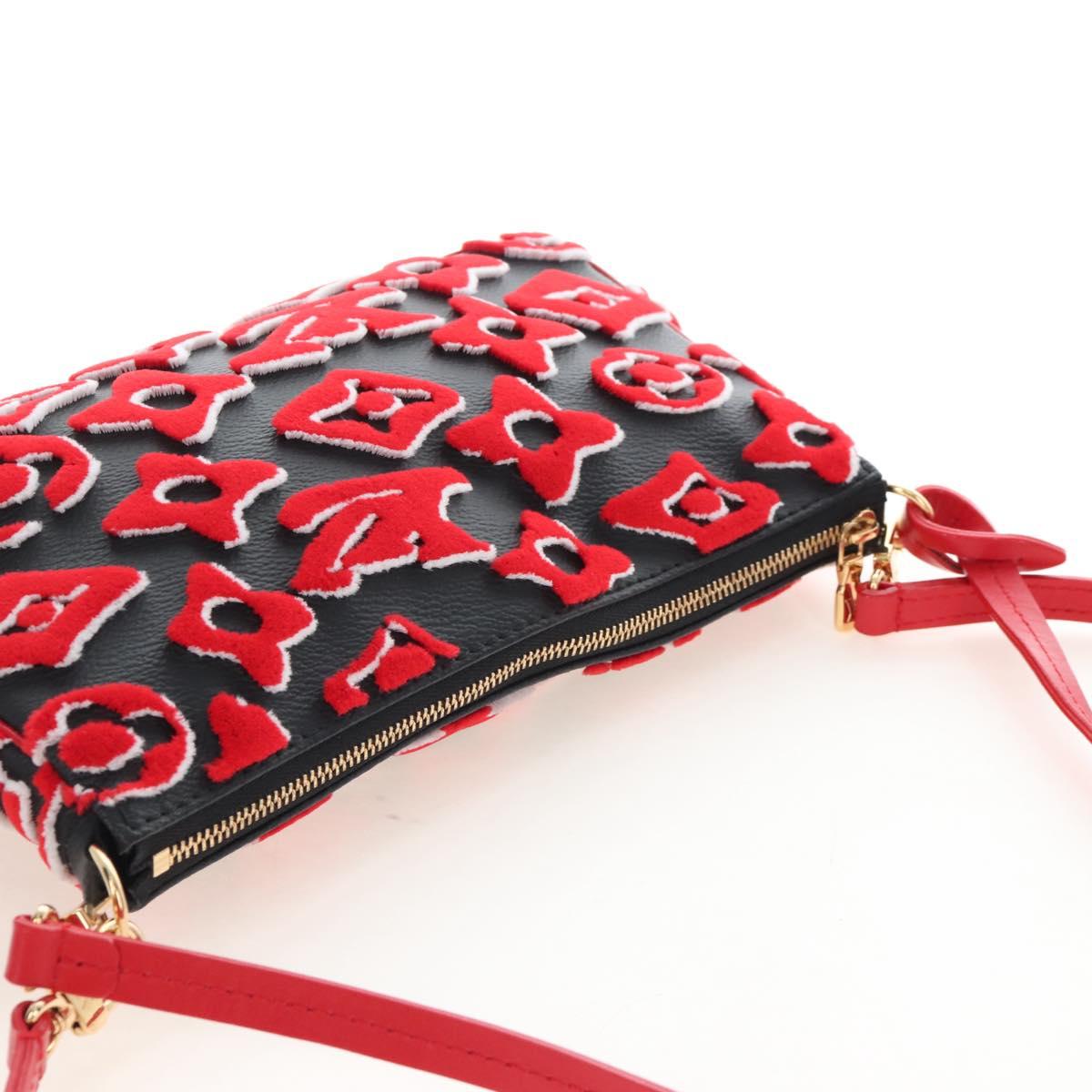 LOUIS VUITTON LVxUF Pochette Accessoires Bag Leather Red M45548 LV Auth 210872SM