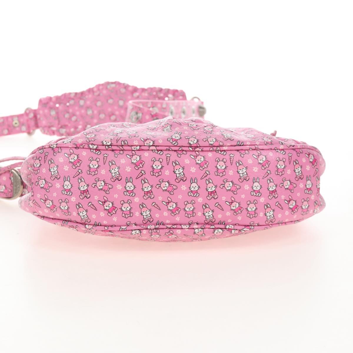Balenciaga Luca Gol XS Shoulder Bag Leather Pink Silver 671309 Auth 210873M