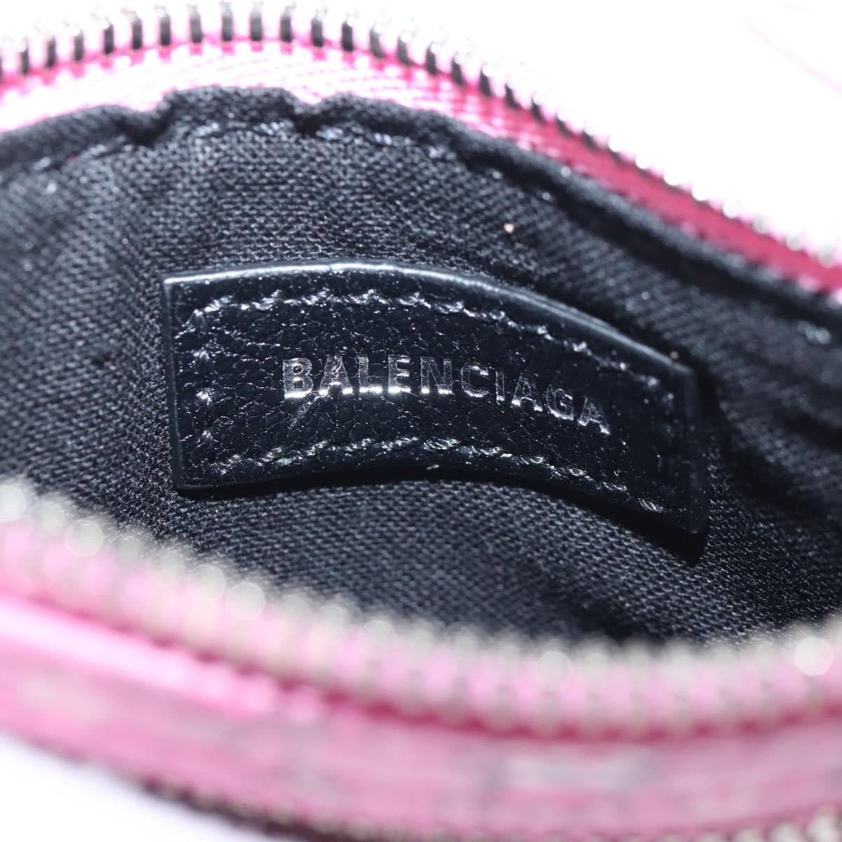 Balenciaga Luca Gol XS Shoulder Bag Leather Pink Silver 671309 Auth 210873M