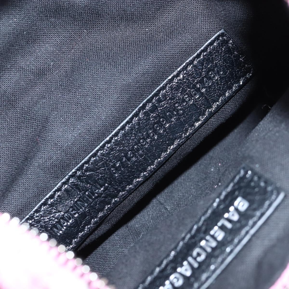 Balenciaga Luca Gol XS Shoulder Bag Leather Pink Silver 671309 Auth 210873M