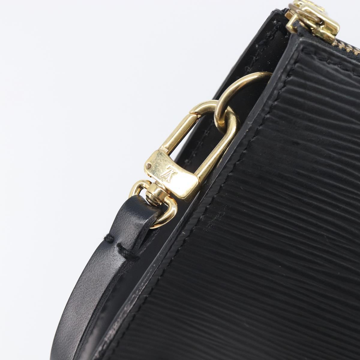 LOUIS VUITTON Epi Pochette Accessoires Pouch Black M52982 LV Auth 210879V