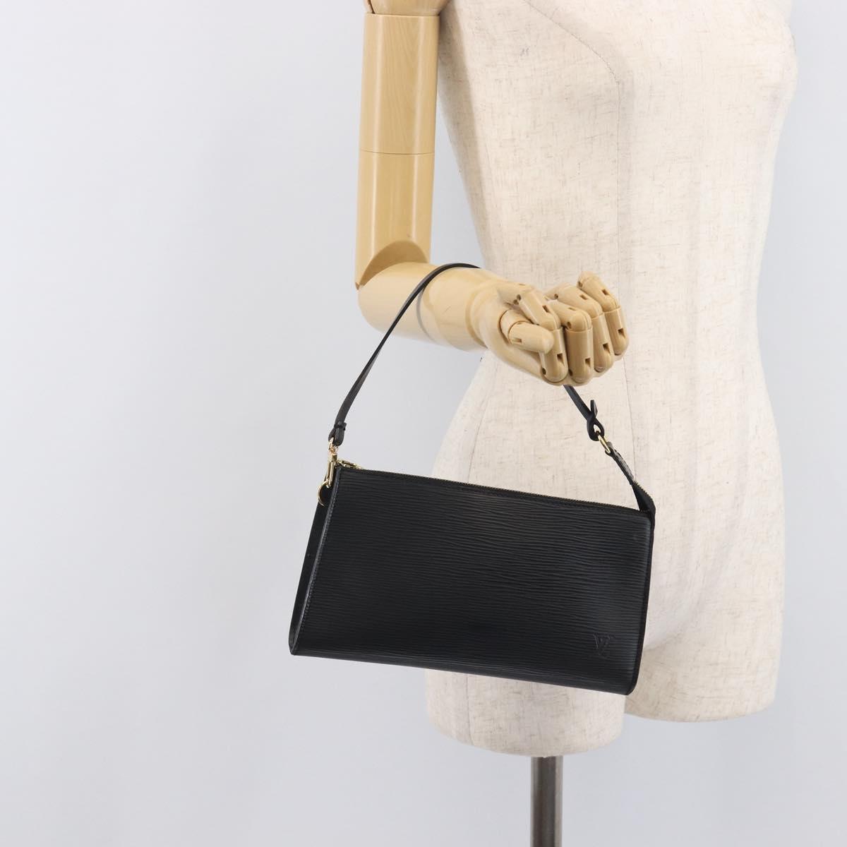 LOUIS VUITTON Epi Pochette Accessoires Pouch Black M52982 LV Auth 210879V