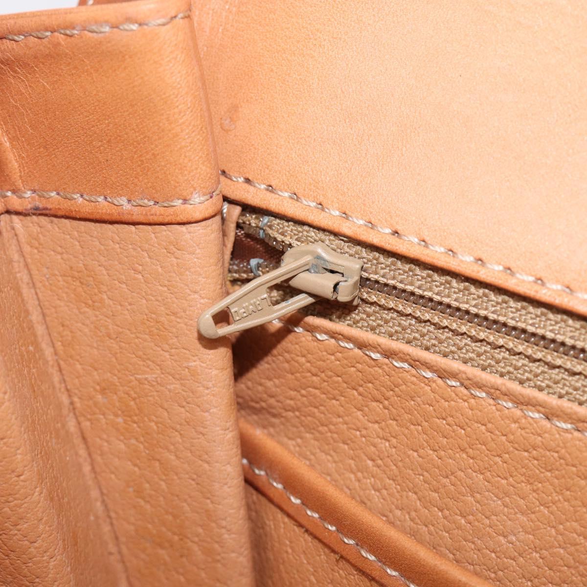 CELINE Macadam Canvas Hand Bag PVC Leather Brown Gold Auth 210885V