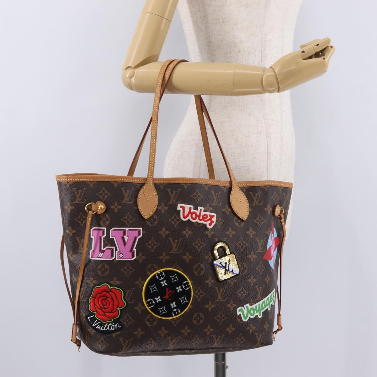 LOUIS VUITTON Monogram Patch Neverfull MM Tote Bag M43988 LV Auth 210894SAM
