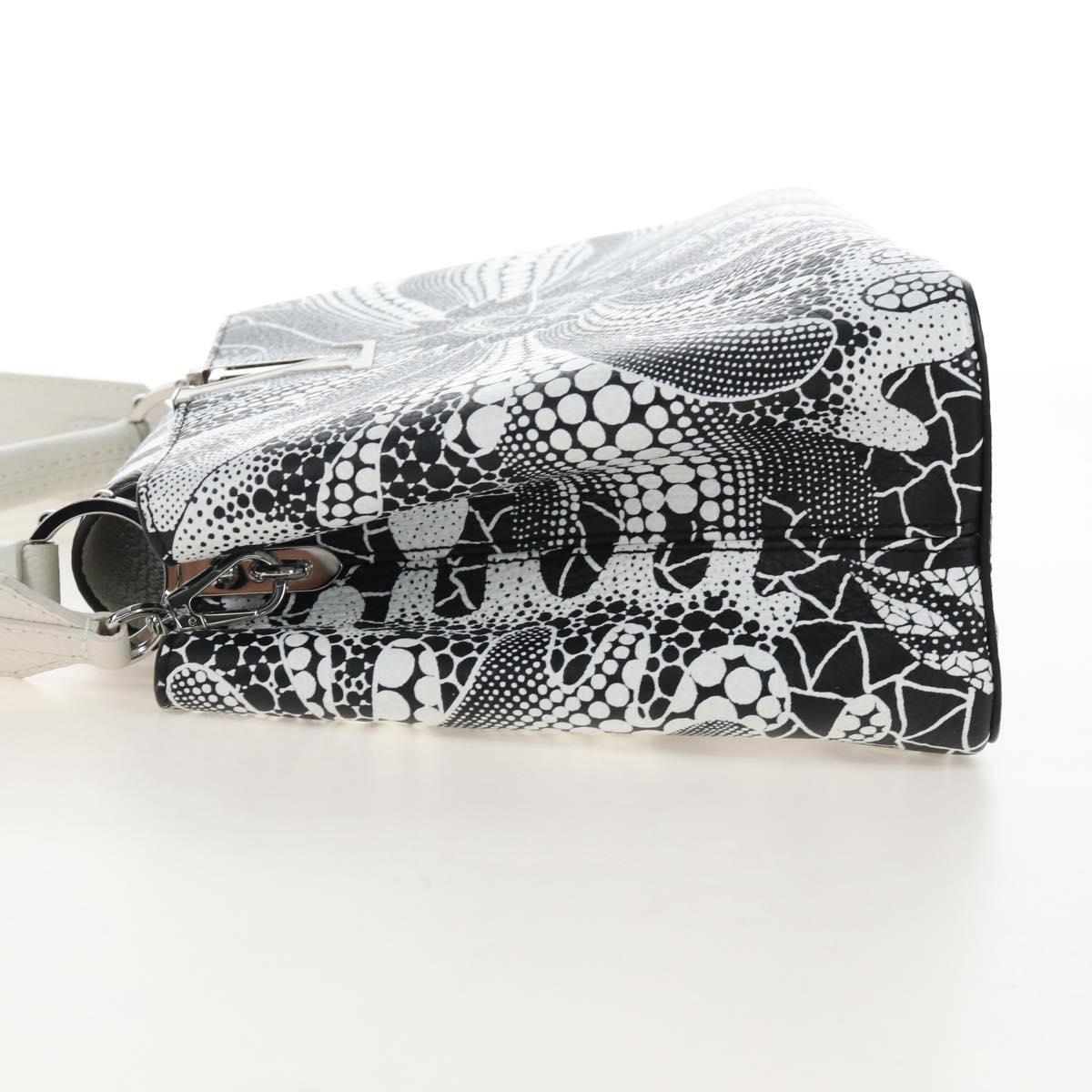 LOUIS VUITTON x YK Capsine MM Hand Bag Leather White Silver M21705 Auth 210898SM