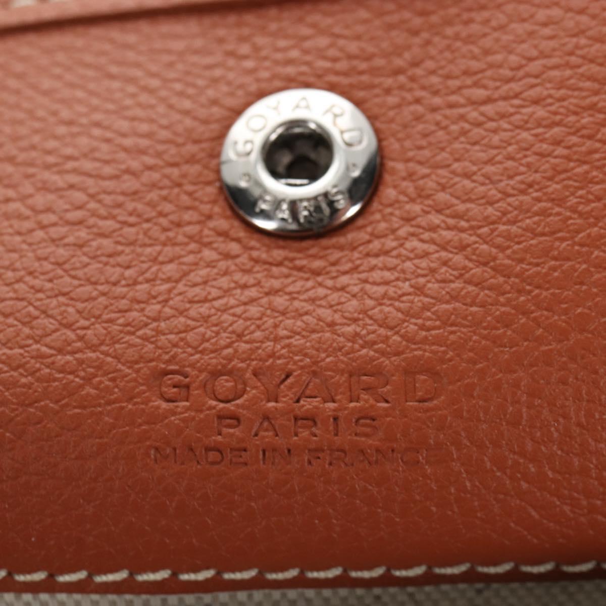 Goyard Herringbone Saint Louis PM Tote Bag PVC Leather Brown Auth 210904SAM