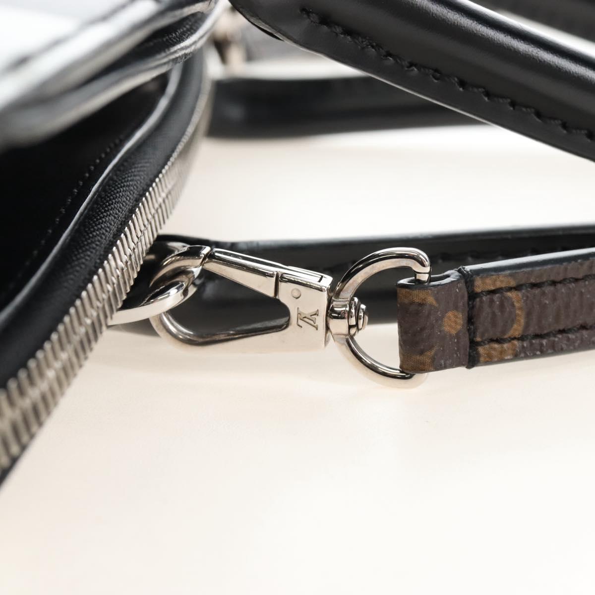 LOUIS VUITTON Monogram City Steamer MM Hand Bag Noir Silver M42347 Auth 210906SM