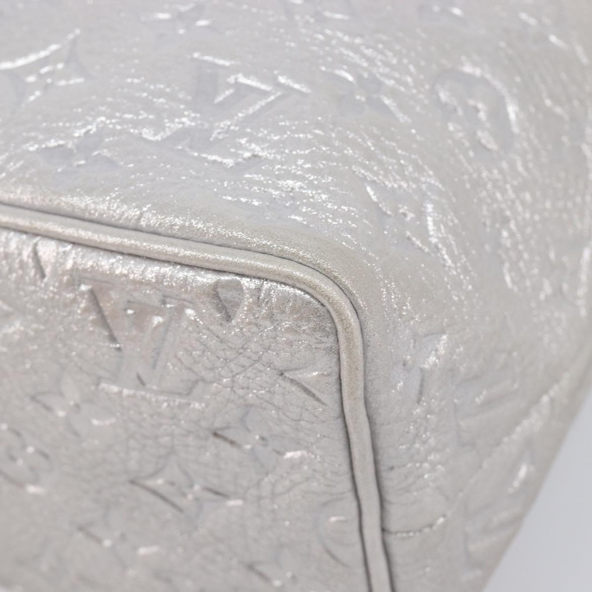 LOUIS VUITTON Monogram Shimmer Halo Bag Silver Argent M95819 LV Auth 210920M