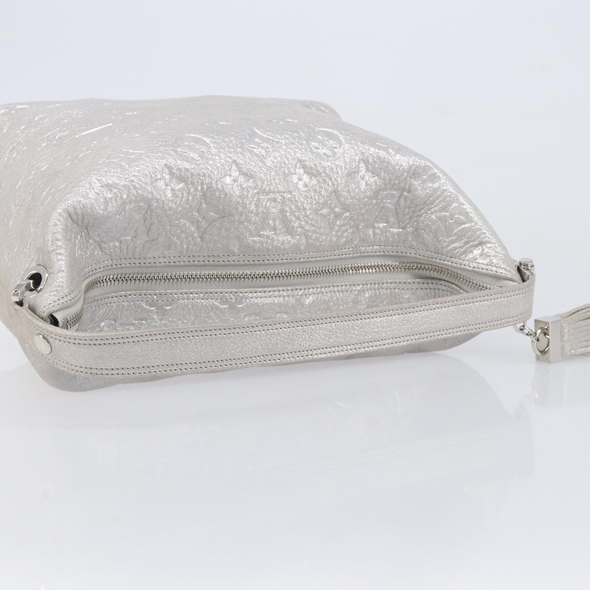 LOUIS VUITTON Monogram Shimmer Halo Bag Silver Argent M95819 LV Auth 210920M
