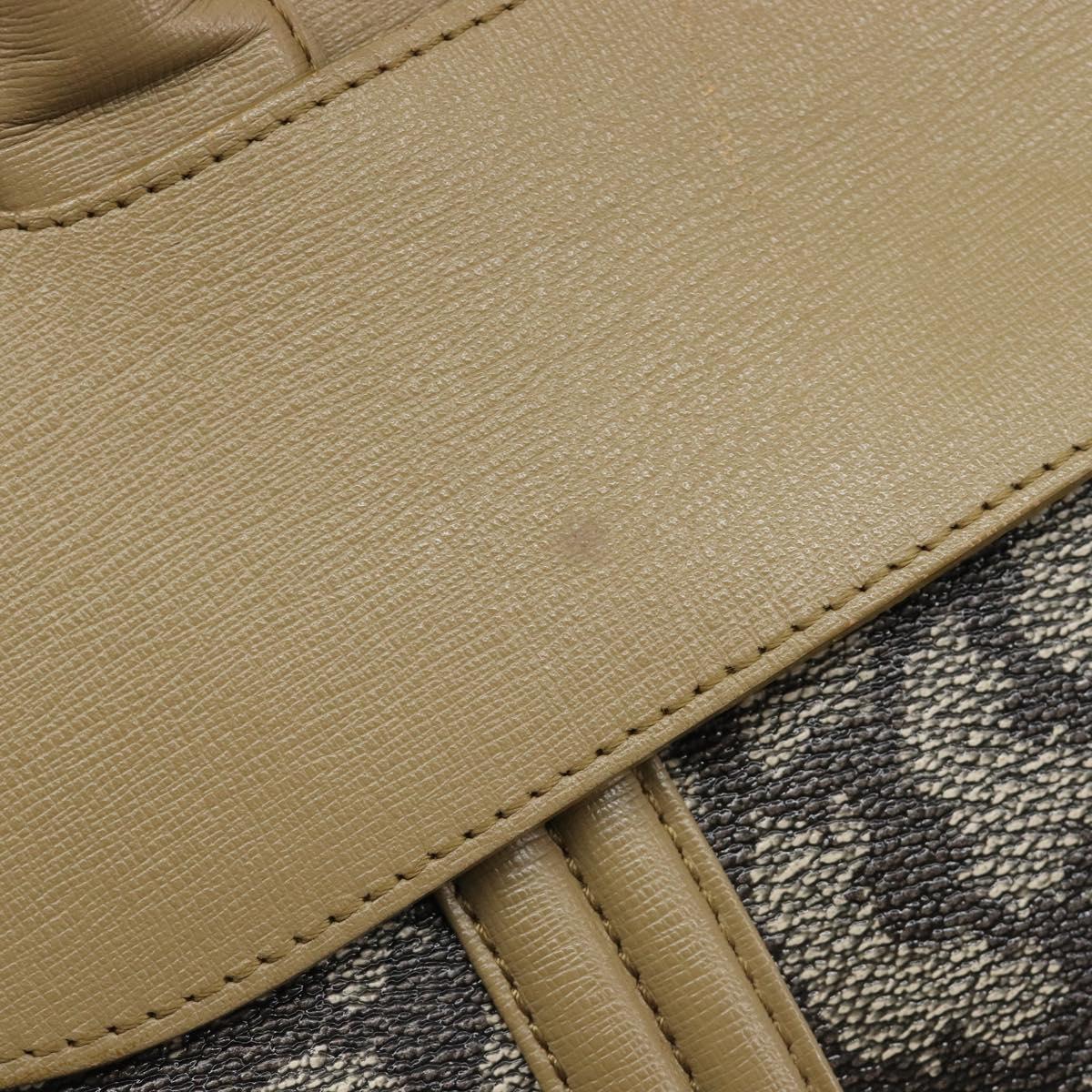 Saint Laurent Hand Bag PVC Leather Beige Gray Auth 210924A
