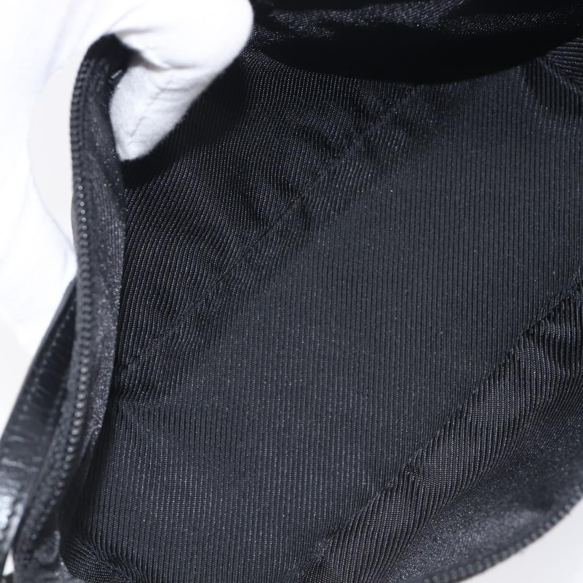 GUCCI GG Canvas Accessory Pouch Black Silver 07198 Auth 210932A