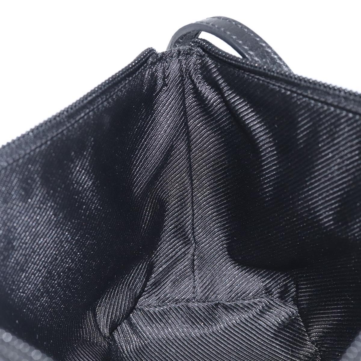 GUCCI GG Canvas Accessory Pouch Black Silver 07198 Auth 210932A