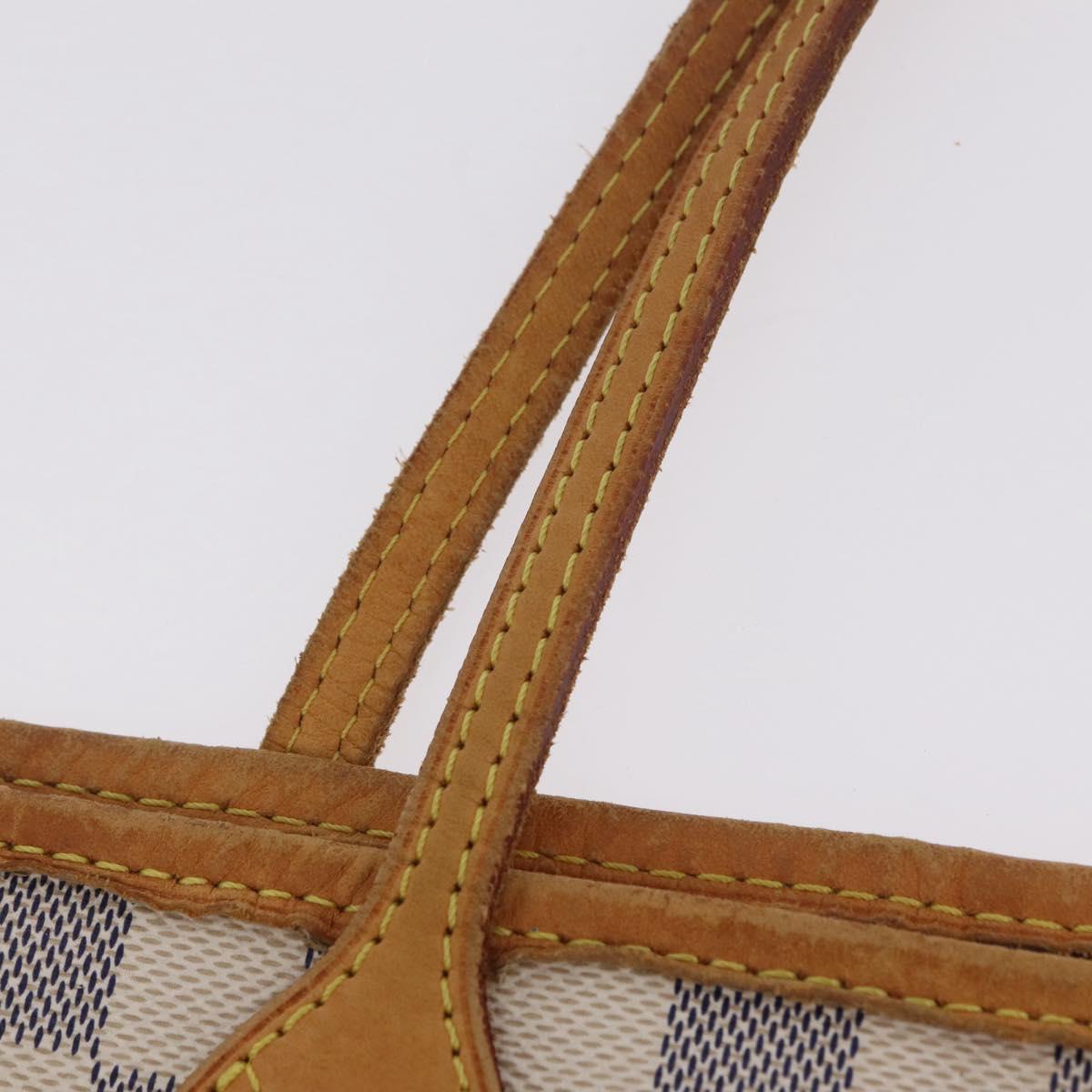 LOUIS VUITTON Damier Azur Neverfull MM Tote Bag N41605 LV Auth 210946A