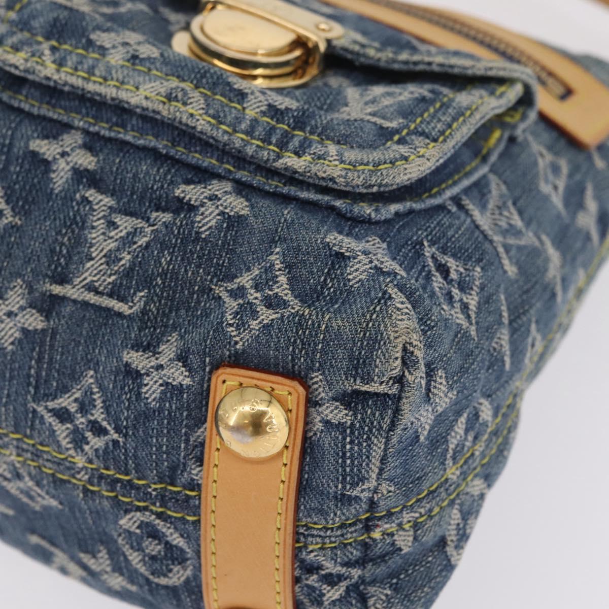 LOUIS VUITTON Monogram Denim Buggy PM Shoulder Bag Blue M95049 LV Auth 210947V