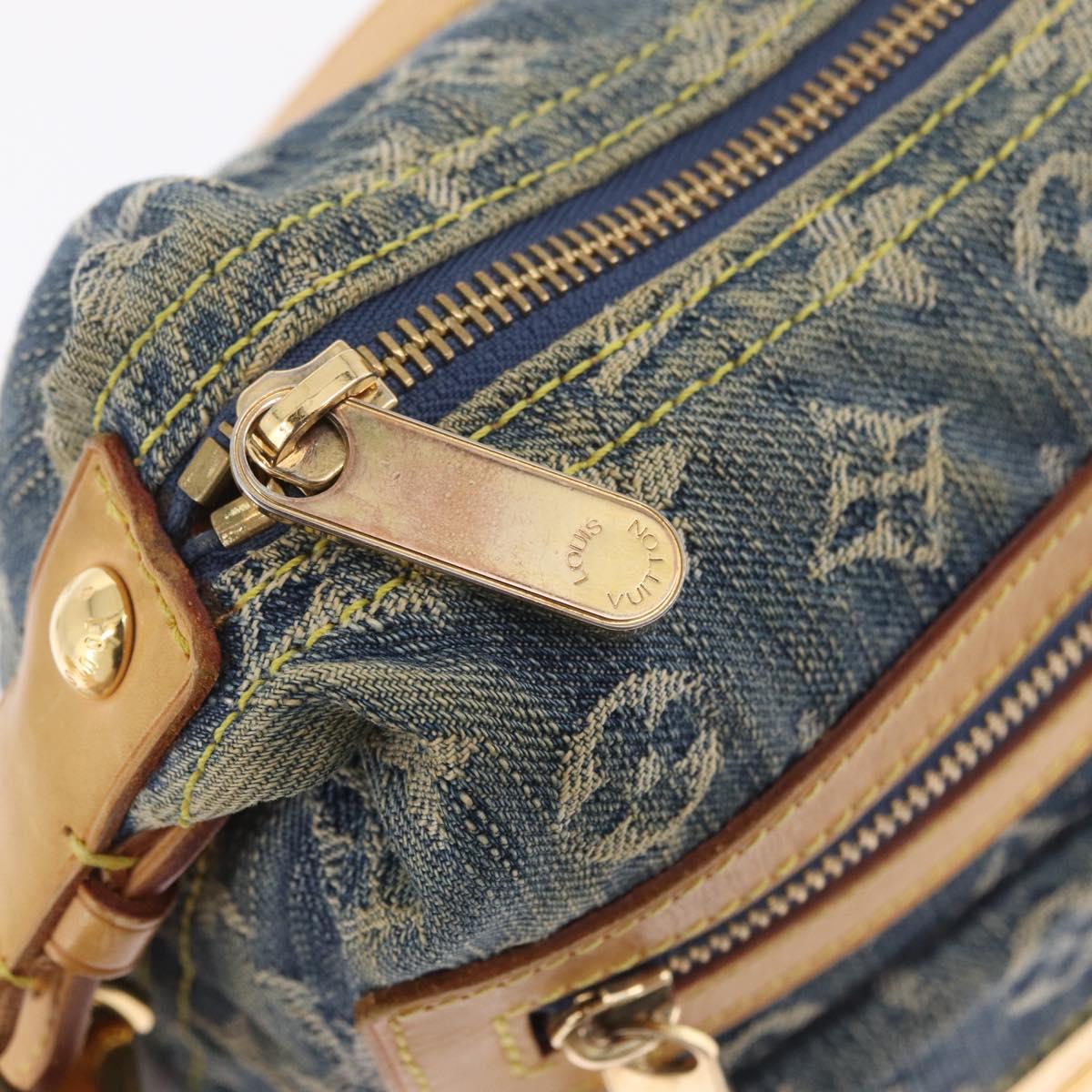 LOUIS VUITTON Monogram Denim Buggy PM Shoulder Bag Blue M95049 LV Auth 210947V