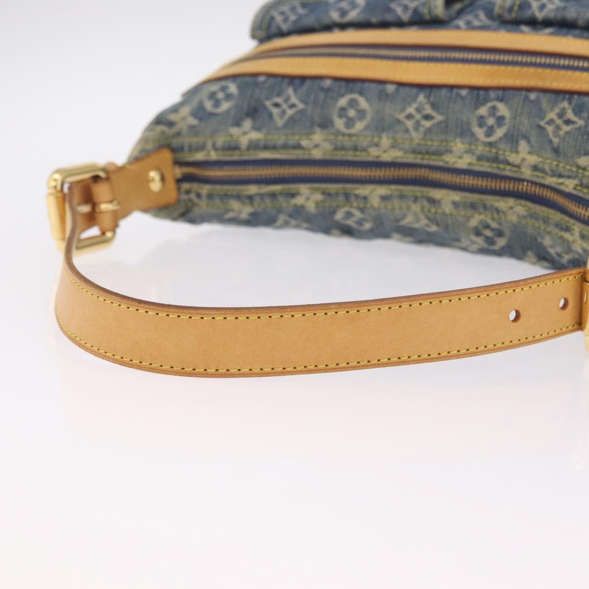 LOUIS VUITTON Monogram Denim Buggy PM Shoulder Bag Blue M95049 LV Auth 210947V