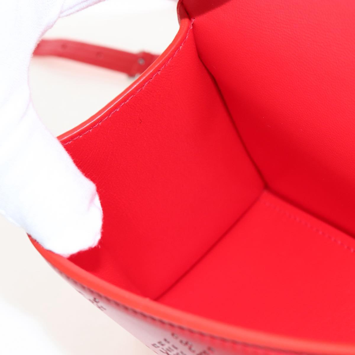 Balenciaga Hourglass XS Hand Bag Leather 2way Red Silver 719115 Auth 210951SAM