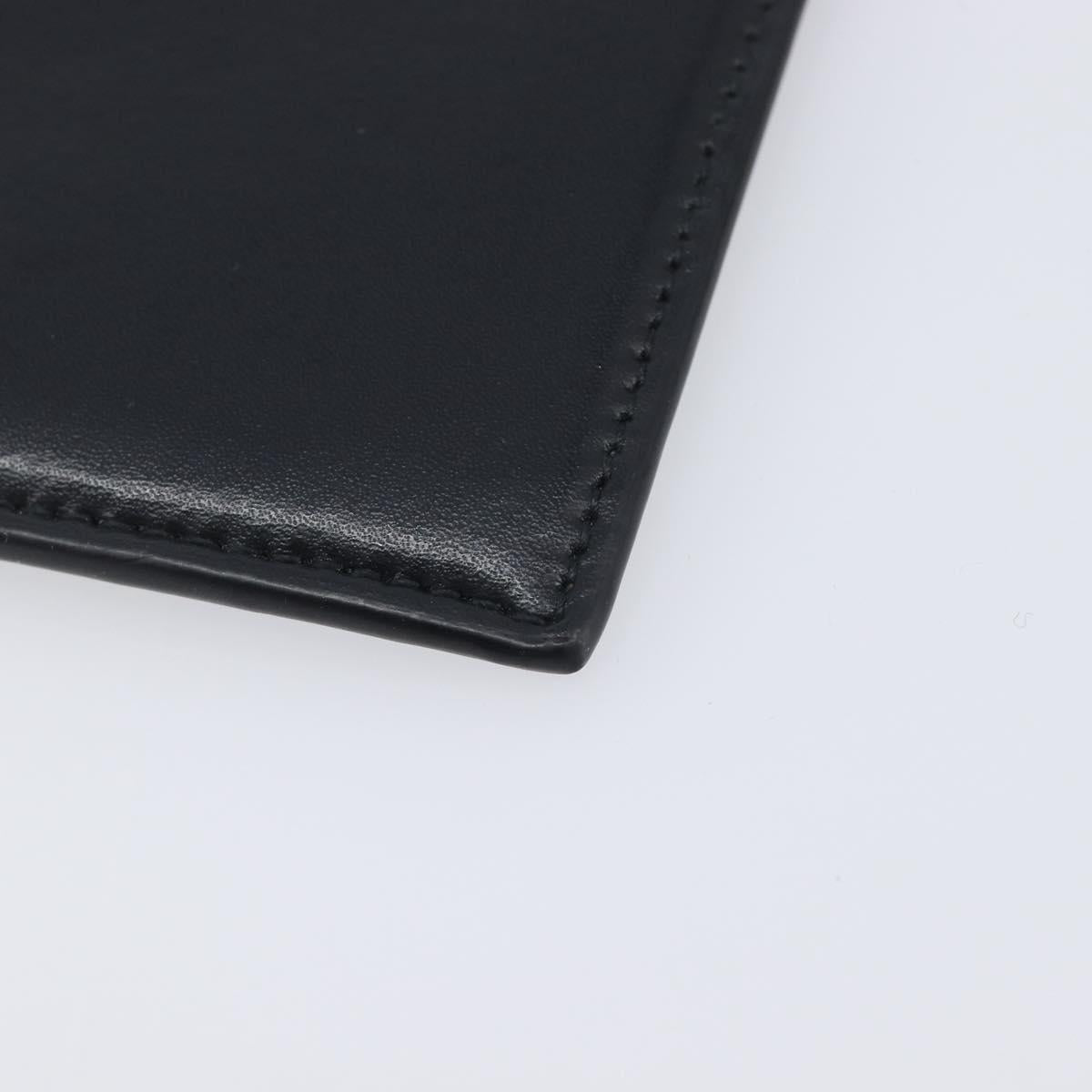 Balenciaga Fragment case Card Case Leather Black Silver 664044 Auth 210959A