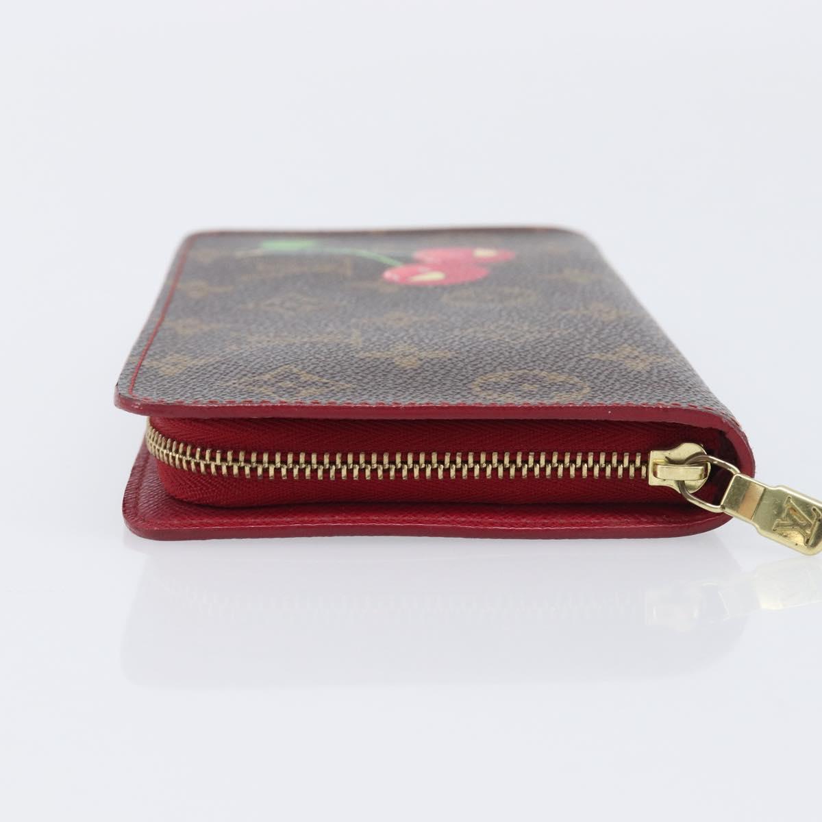 LOUIS VUITTON Monogram Cherry Porte Monnaie Zip Long Wallet M95006 Auth 210961M
