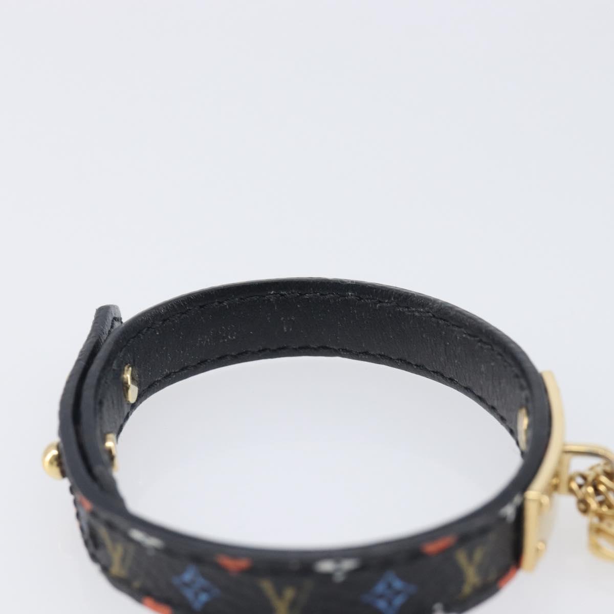 LOUIS VUITTON Monogram Game On Collection Bracelet Black MP285F LV Auth 210966A