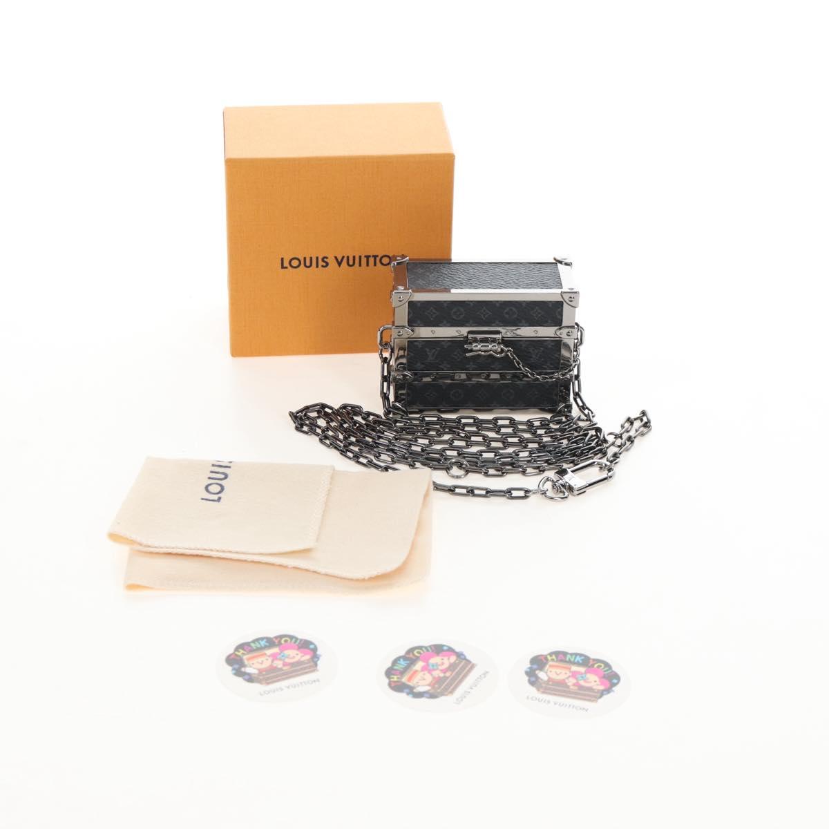 LOUIS VUITTON Monogram Eclipse AirPods Pro Trunk Box Case M77167 Auth 210969SAM