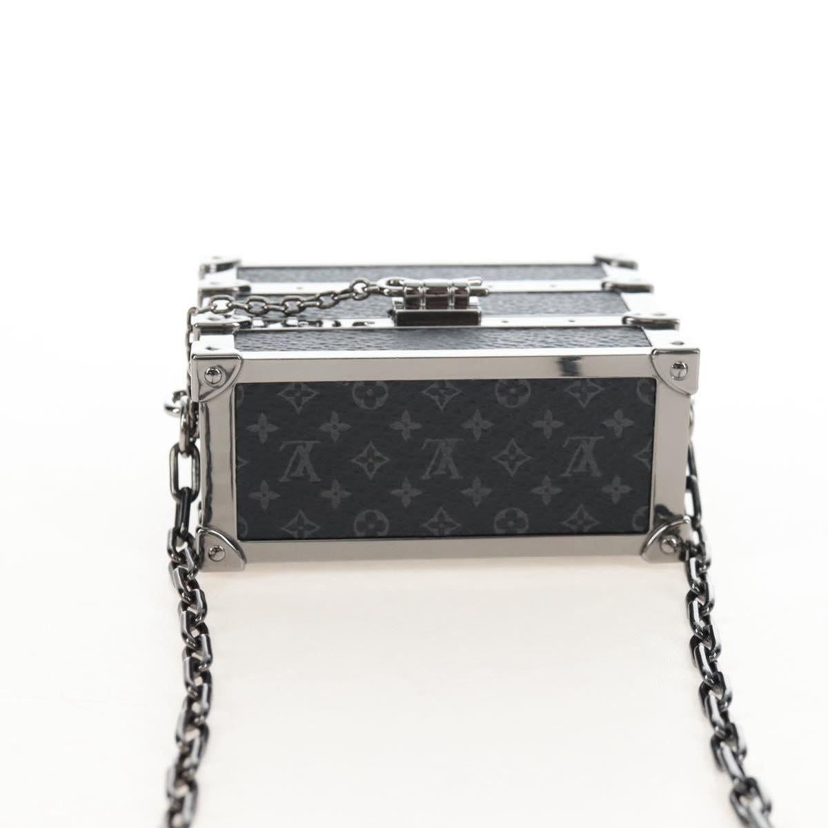 LOUIS VUITTON Monogram Eclipse AirPods Pro Trunk Box Case M77167 Auth 210969SAM