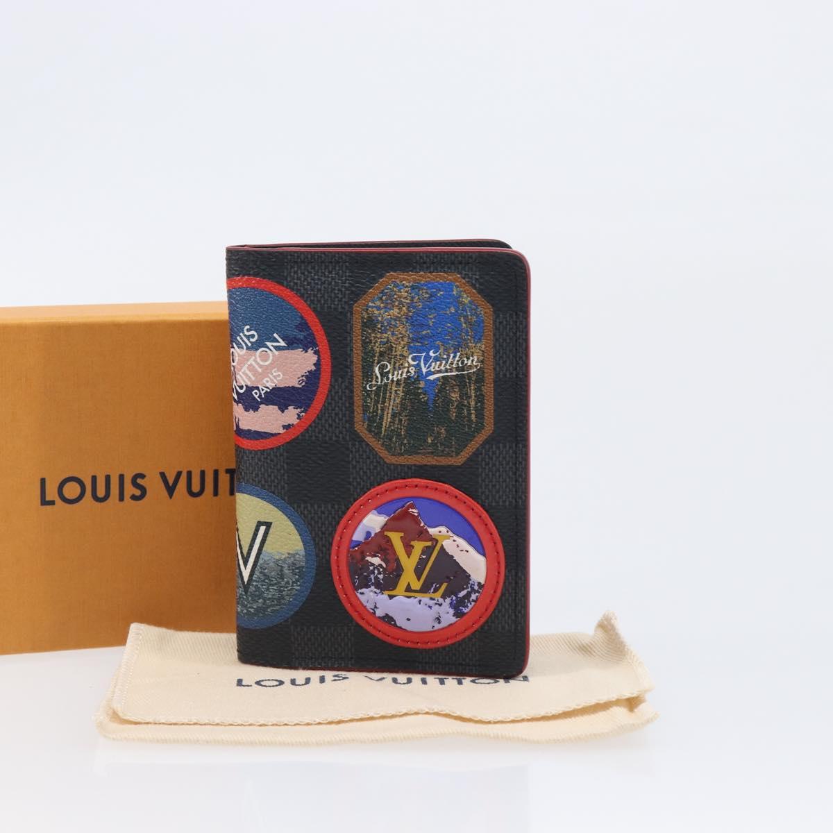 LOUIS VUITTON Damier Graphite Alps Organizer De Poch Case N60130 LV Auth 210971M