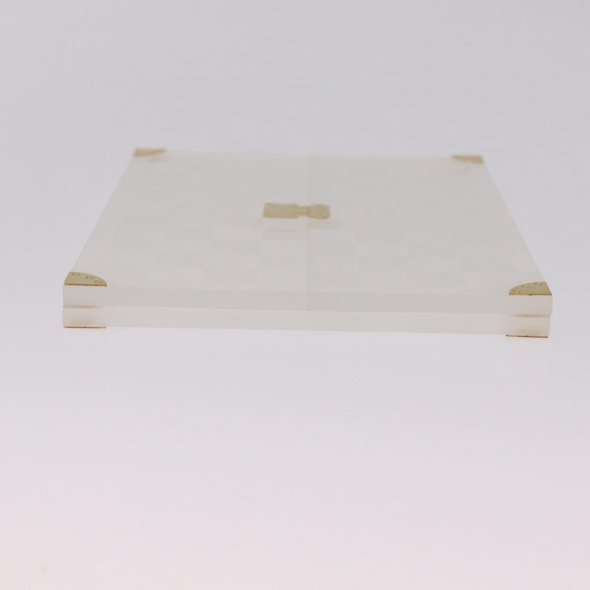 LOUIS VUITTON Damier Trunk Photo Frame plastic Clear LV Auth 210975