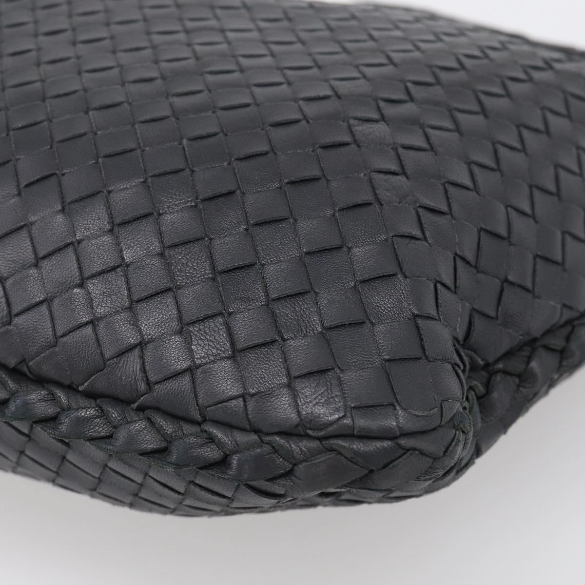 Bottega Veneta Hobo INTRECCIATO Bag Leather Black Gold 115653 Auth 210988V