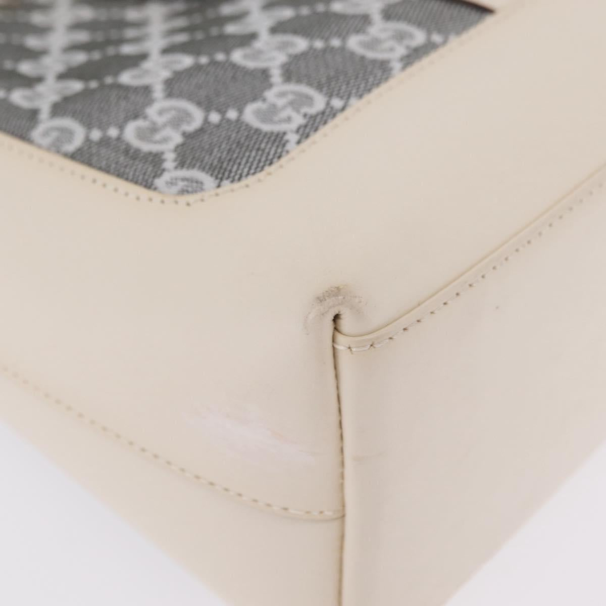 GUCCI GG Canvas Jackie Shoulder Bag Gray Silver 001 3876 Auth 210994V