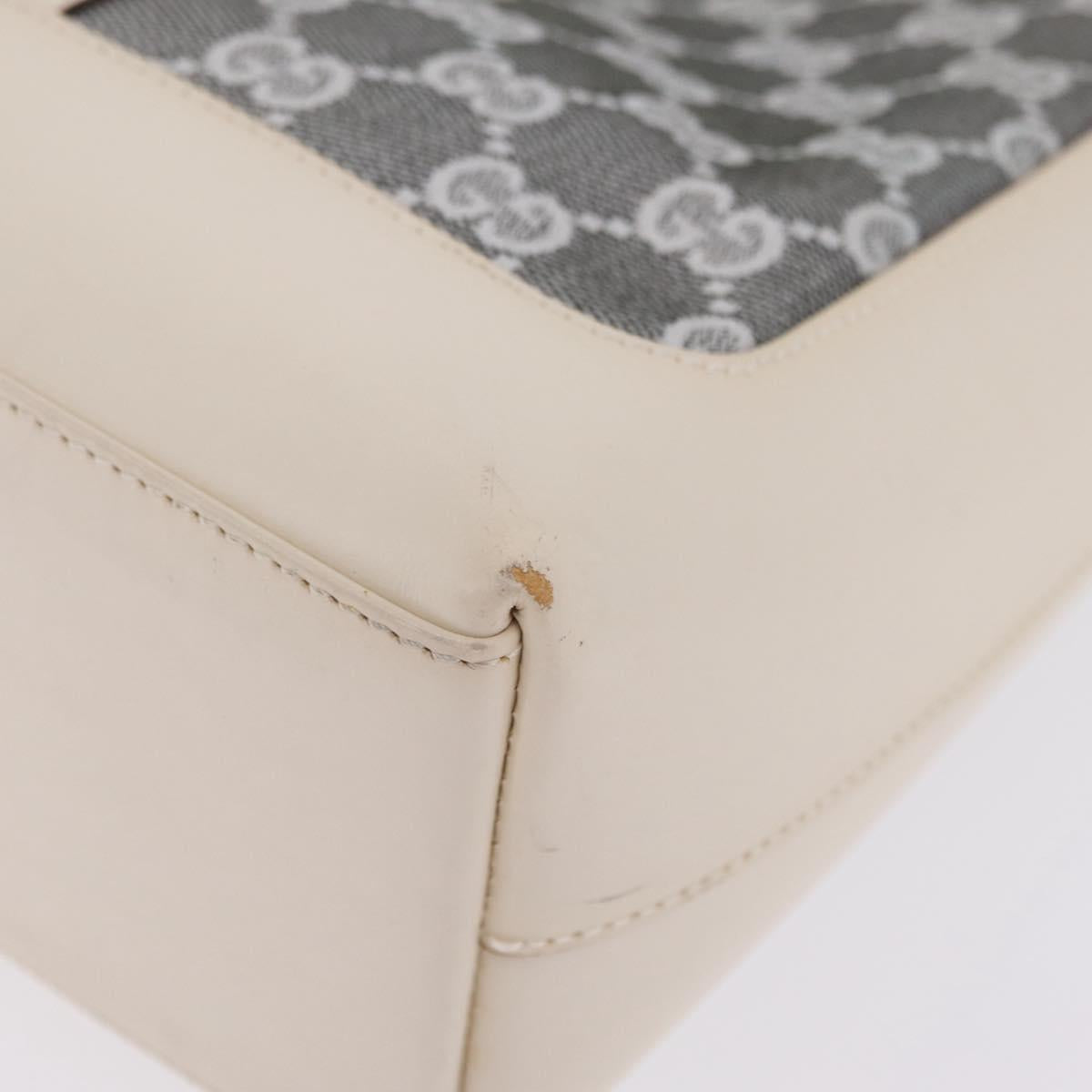 GUCCI GG Canvas Jackie Shoulder Bag Gray Silver 001 3876 Auth 210994V